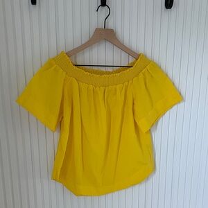 Yellow Off-Shoulder Women's Top